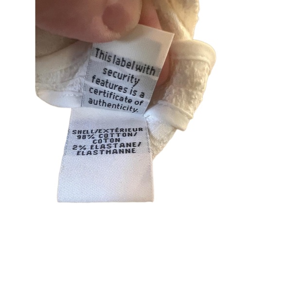 DIANE von FURSTENBERG DVF Gavyn Vest Cotton White Textured SingleButton Size 12 - Picture 10 of 10